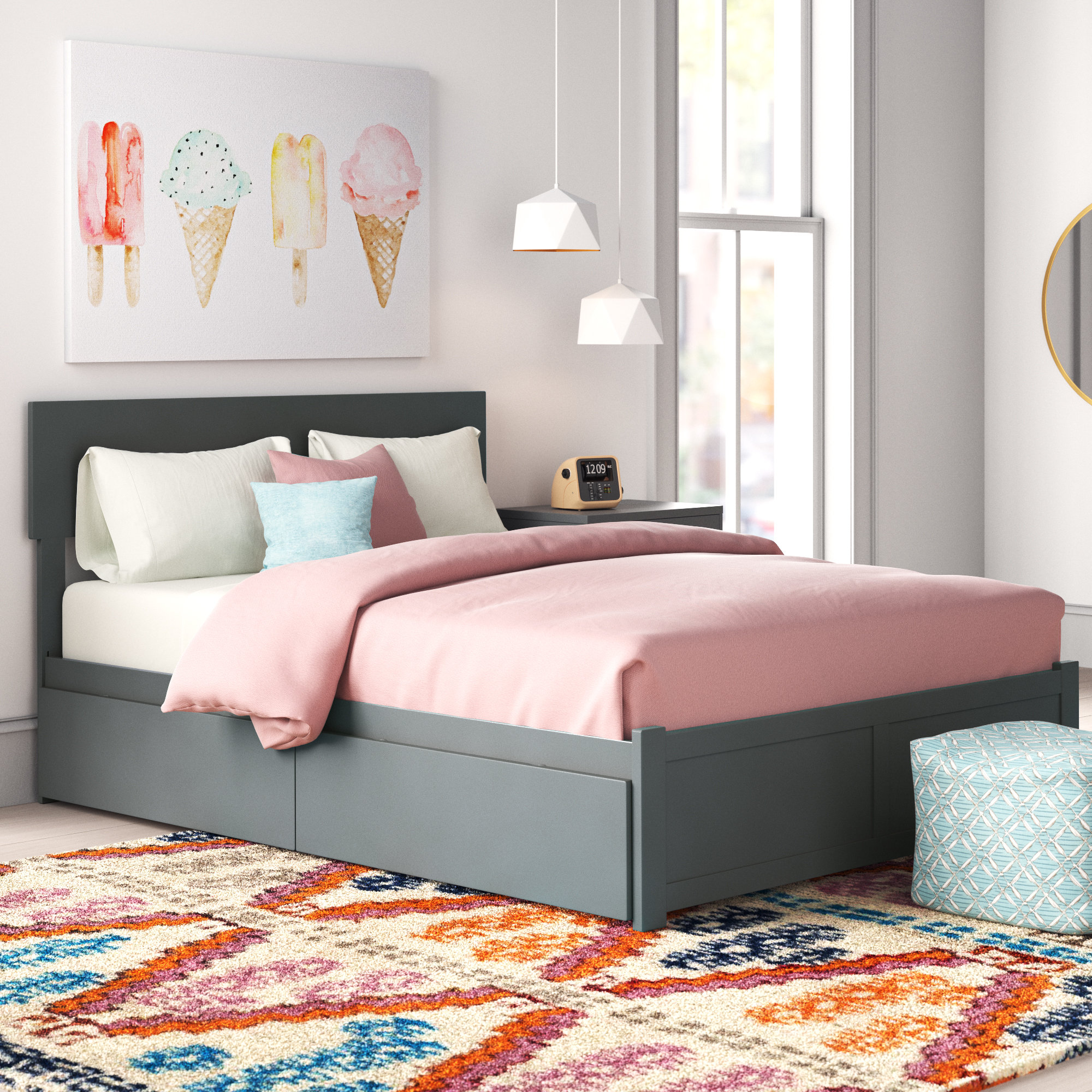 Realrooms alden platform bed with storage drawers discount